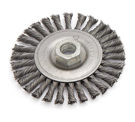 Щётка для УШМ кручёная плоская Дело Техники 100мм 275100