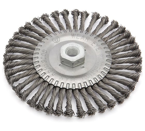 Щётка для УШМ кручёная плоская Дело Техники 125мм 275125 1