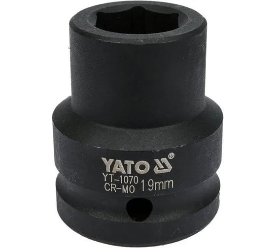 Головка торцевая ударная 6-гранная 19 мм, 3/4"DR YATO YT-1070 1