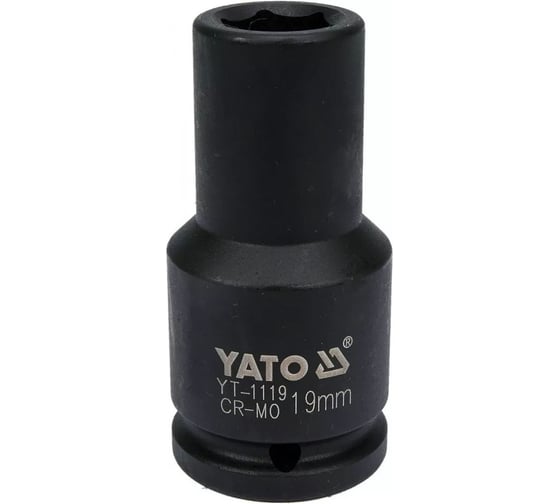 Головка ударная глубокая 6-гранная 19 мм, 3/4"DR YATO YT-1119 1