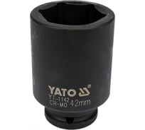 Головка ударная глубокая 6-гранная 42 мм, 3/4"DR YATO YT-1142