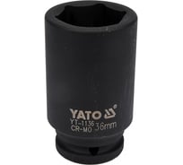 Головка ударная глубокая 6-гранная 36 мм, 3/4"DR YATO YT-1136