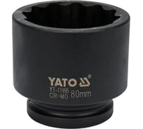 Головка торцевая ударная 12-гранная 80 мм, 1"DR YATO YT-11995