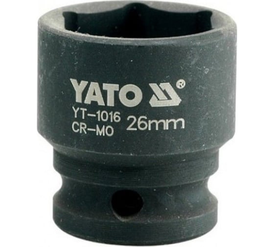 Головка торцевая ударная 6-гранная 26 мм, 1/2"DR YATO YT-1016 1