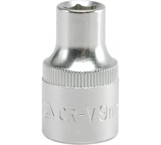 Головка торцевая короткая 9 мм, 1/2"DR, CrV YATO YT-1202 1