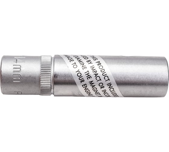Головка свечная магнитная тонкостенная 12 гранная, 3/8", 14 мм, 70 мм FORCE 807314MTH
