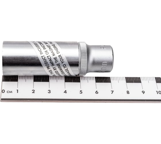 Головка свечная магнитная тонкостенная 12 гранная, 3/8", 18 мм, 70 мм FORCE 807318MTH