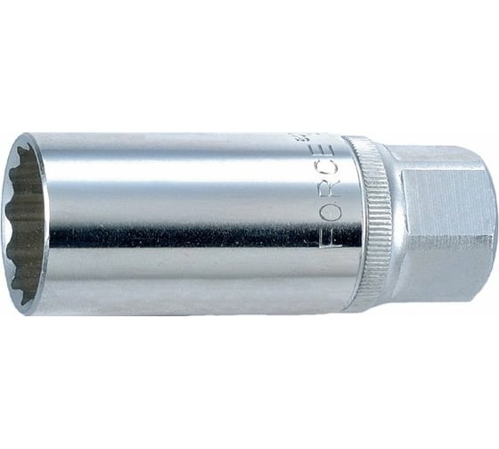 Головка свечная, магнитная 12 гранная, 1/2", 20.6 мм, 70 мм FORCE 807420.6M 1