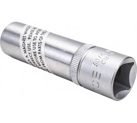 Головка свечная, магнитная 12 гранная, 1/2", 14 мм, 70 мм FORCE 807414M
