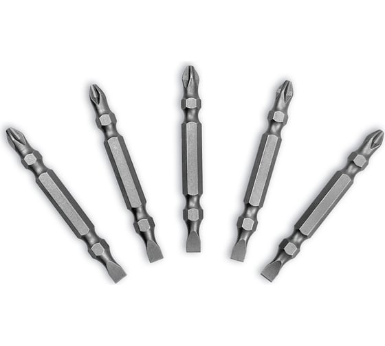 Набор бит двухсторонних Ph2xSl5, 65 мм vertextools БТ-PH2-SL5-65