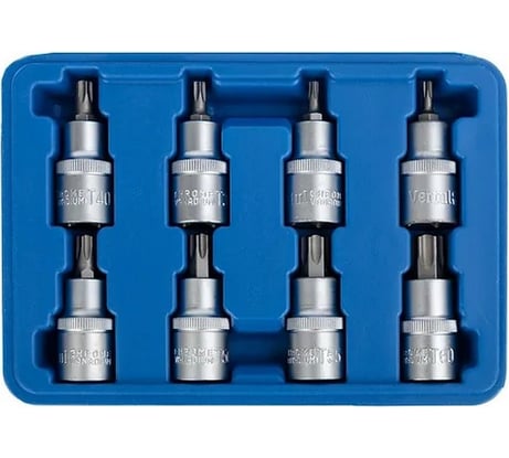 Набор головок со вставкой TORX 1/2" DR, длина 55 мм, 8 предметов VERTUL VR50187
