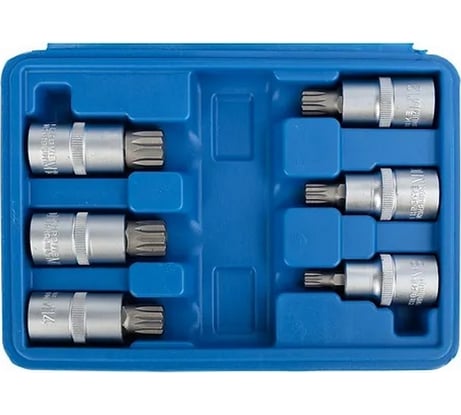 Набор головок 1/2" DR со вставкой SPLINE 55 мм, 6 предметов VERTUL VR50195