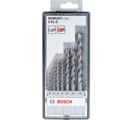 Набор 7 сверл по бетону SILVERPERCUSS Robust Line Bosch 2607010545