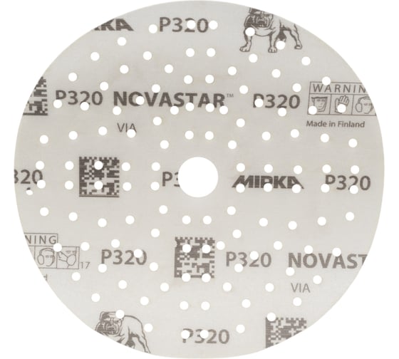 Диск шлифовальный на плёночной основе NOVASTAR (125 мм, 121 отверстие, Р320, 100 шт.) Mirka FG6CH09932