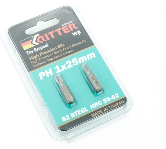 Бита WP PH1x25 мм, магнитная, 2 шт в блистерной упаковке RITTER PS20111021 1
