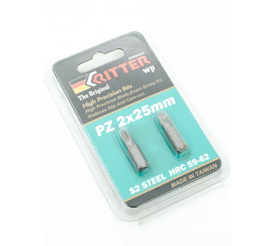 Бита WP PZ2x25 мм, магнитная, 2 шт в блистерной упаковке RITTER PS20122021 1