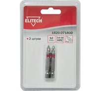 Биты (2 шт; PH1; 50 мм; S2; 54-58 HRC) Elitech 1820.071800