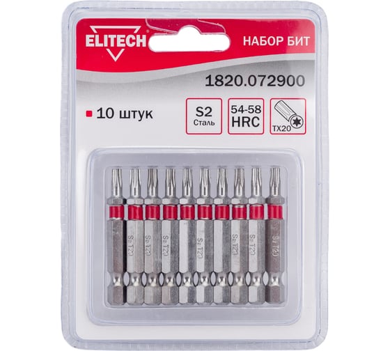 Набор бит Elitech 1820.072900 189279 1