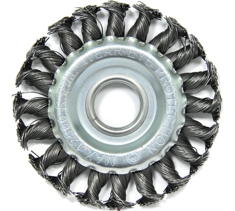 Щетка плоская (100х22.2 мм; витая; сталь 0.5 мм) для УШМ Elitech 1820.073300