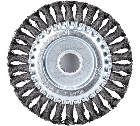 Щетка плоская (150х22.2 мм; витая; сталь 0.5 мм) для УШМ Elitech 1820.073500