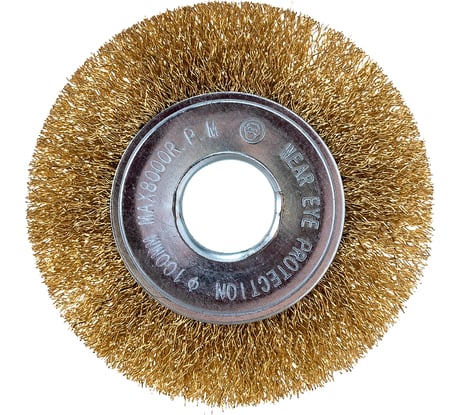 Щетка плоская (100х22.2 мм; латунированная волнистая 0.35 мм) для УШМ Elitech 1820.074600