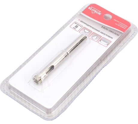 Сверло трубчатое алмазное по керамике 8 мм Elitech 1820.080300