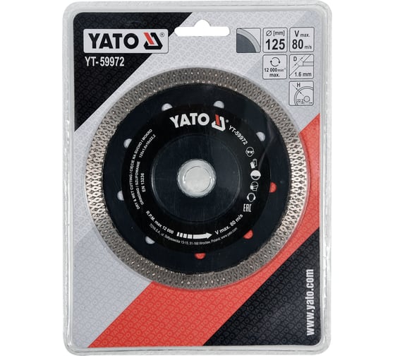 Алмазный диск для плитки YATO 125мм YT-59972 366859972 092 1