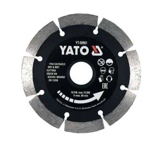 Диск алмазный сегментный, 115мм YATO YT-59961 1