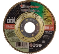 Круг лепестковый торцевой плоский КЛТ1 (115х22 мм; А180; 14А 8/Р180) Луга D91011522140080