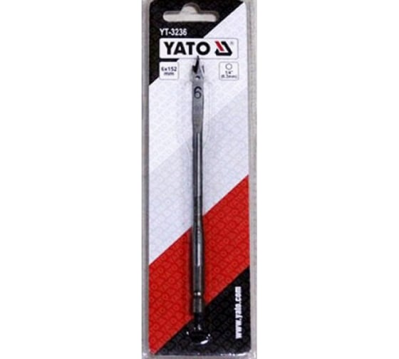 Сверло перьевое по дереву 6x152 мм YATO YT-3236 1