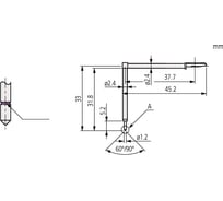 Щуп для глубоких канавок 30 мм-R 2 мкм; 960° MITUTOYO 12AAC737