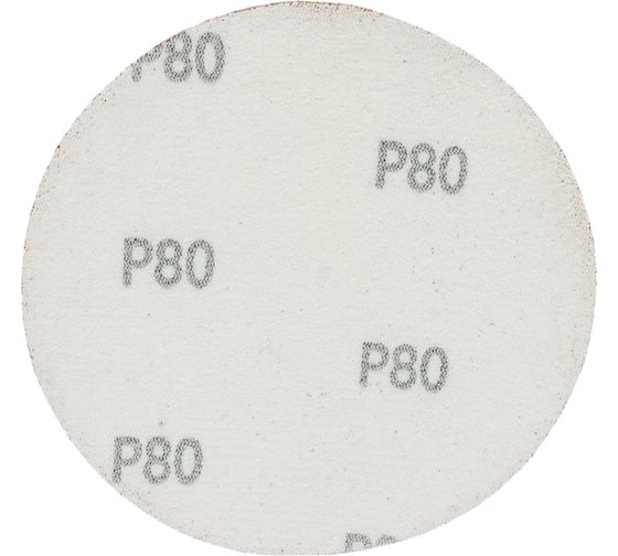 Шлифовальный круг на липучке 125 мм, P80, 100 шт HEADROCK 687-010-125080