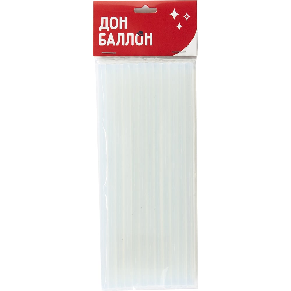 Клеевые стержни Дон Баллон D 7 мм, 20 см, прозрачный, 12 шт 615324 ...