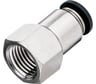Фитинг цанговый прямой 8 мм, внутр. резьба 1/8", сталь, тип PCF TITAN LOCK TLP-PCF8-01