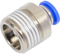 Фитинг цанговый прямой 8 мм, наруж. резьба 1/2", сталь, тип POC TITAN LOCK TLP-POC8-04