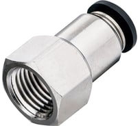 Фитинг цанговый прямой 8 мм, внутр. резьба 3/8", сталь, тип PCF TITAN LOCK TLP-PCF8-03