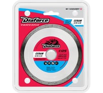 Диск алмазный CERAM ULTRA SLIM 125x22.23x6x1.1 мм, ультра-тонкий влажный рез DIAFORCE 514125U