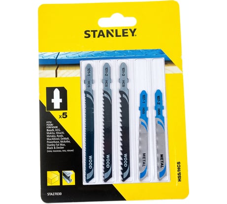 Набор полотен по дереву и металлу HCS, HSS 5 шт. Stanley STA27030