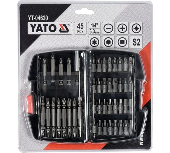 Набор бит 45 предметов YATO YT-04620