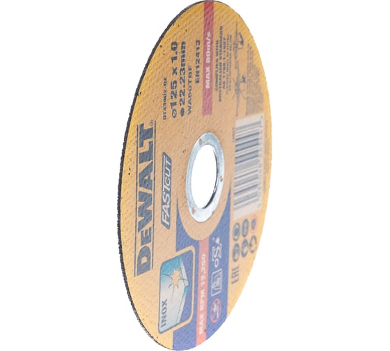 Круг отрезной, быстр рез,125x22.2x1 мм,тип 4 DEWALT DT43902