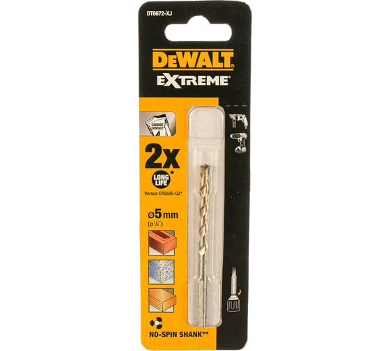 Сверло по бетону/камню EXTREME, 5x85 мм DEWALT DT6672