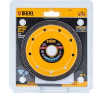 Диск алмазный отрезной 125x22.2 мм, сплошной, супертонкий, горячий пресс, сухой/мокрый рез Denzel 73058