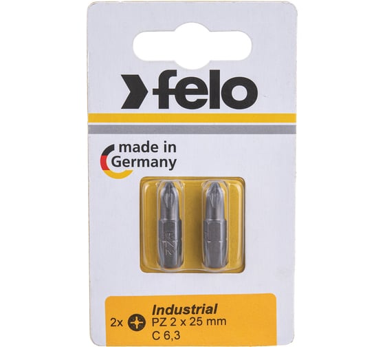Бита крестовая PZ 2X25, 2шт Felo 02102036