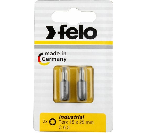 Бита крестовая Torx 10X25, 2 шт Felo 02615036 1