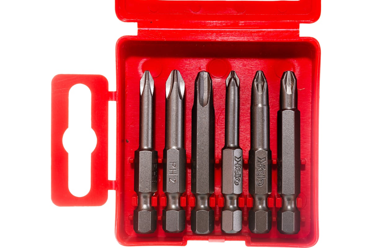 Набор бит PZ1-3 и PH1-3 50 мм в упаковке, 6 шт Felo 03291516 - выгодная ...