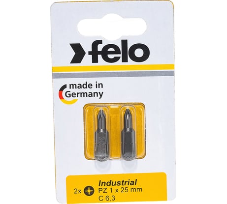 Бита крестовая PZ 1X25, 2шт Felo 02101036