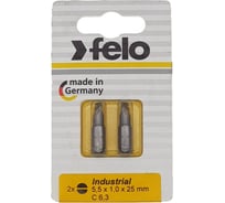 Бита Плоская шлицевая 5,5X1X25, 2шт Felo 02052036