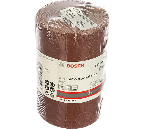 Шлифовальный рулон J450 Expert for Wood+Paint 115x5000 мм, G120 Bosch 2608621467 1