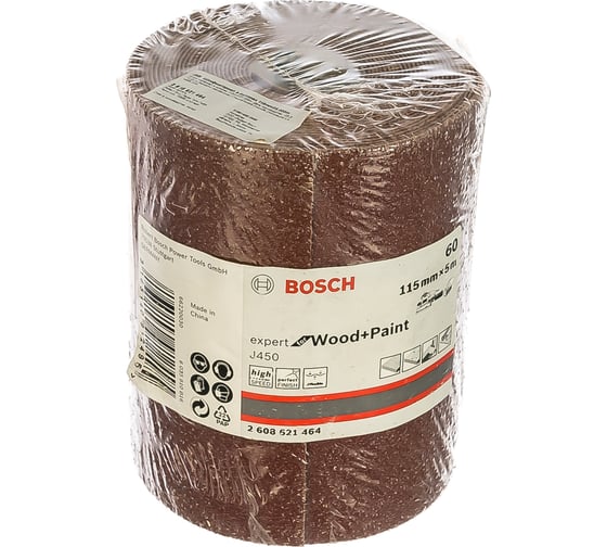Шлифовальный рулон J450 Expert for Wood+Paint 115x5000 мм, G60 Bosch 2608621464 1