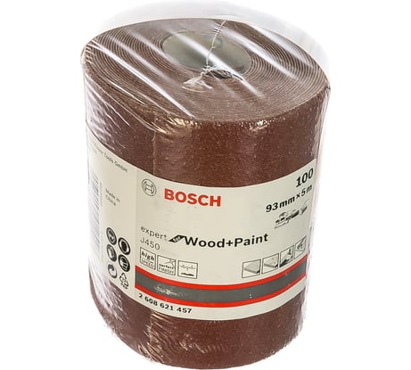 Шлифовальный рулон J450 Expert for Wood+Paint 93x5000 мм, G100 Bosch 2608621457